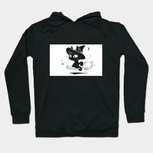 Witch Cat [white frame] Hoodie